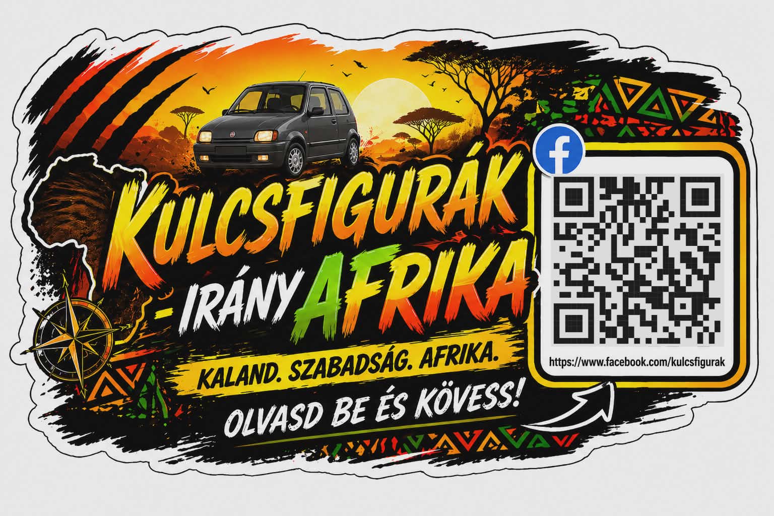 Kulcsfigurák Irány Afrika QR plakát